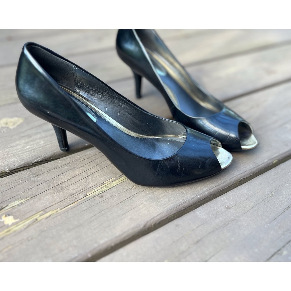 Alfani peep toe black heels